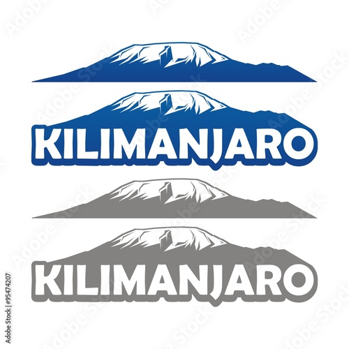 Kilimanjaro Mountain Logo Vector