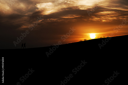 Tramonto ai crateri silvestri