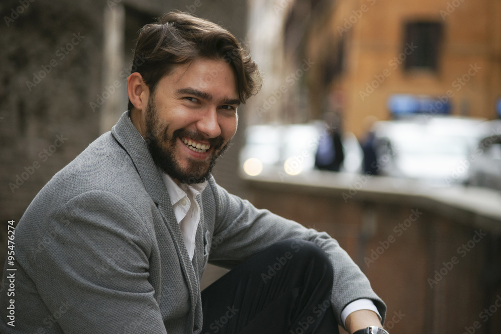 Fototapeta premium fashiom young man