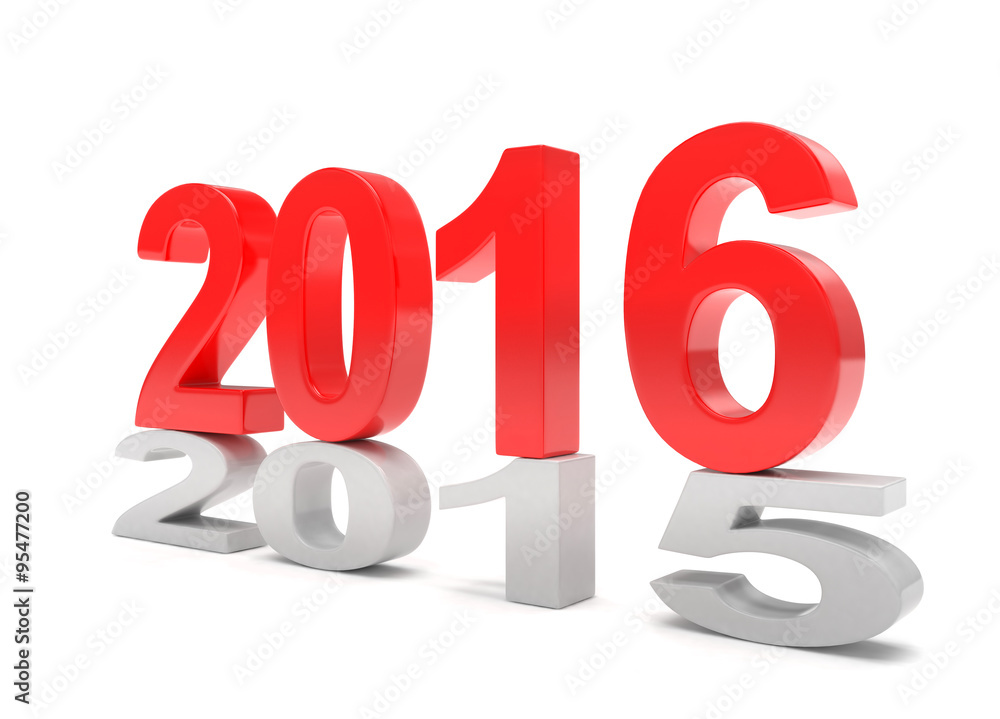 2015-2016 change new year 2016 isolated 2015-2016 change new year 2016 isolated