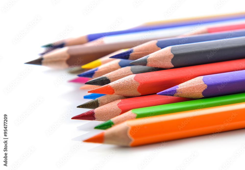 Color pencils isolated on white background Color pencils isolated on white background