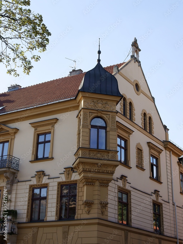 old buildings in center of Krakow