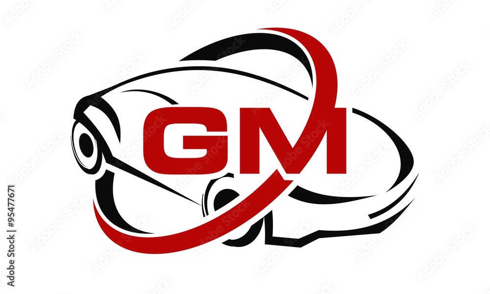 Car with GM letter Car with GM letter