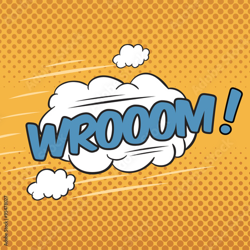 WROOOM! Wording Sound Effect for Comic Speech Bubble
