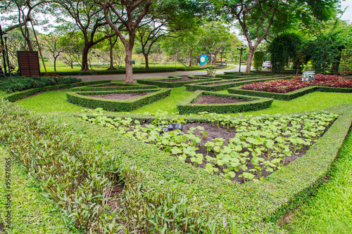 Tropical flower garden in Queen Sirikit Park