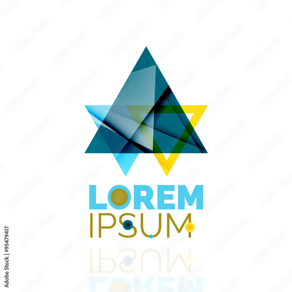 Obraz premium Logo, abstract geometric business icon