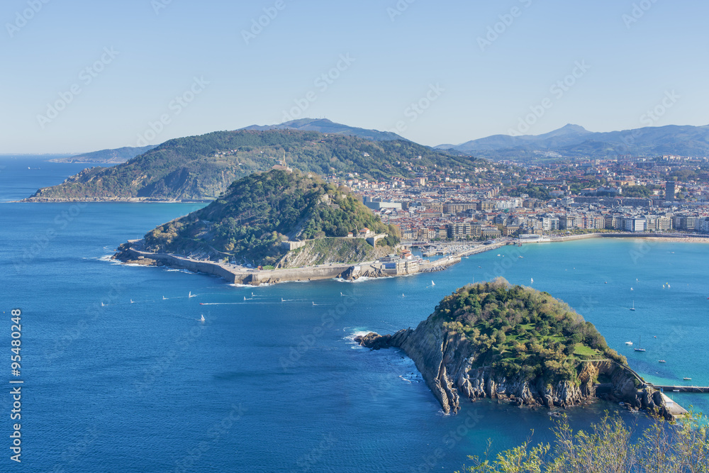 Bay of San Sebastian, Gipuzkoa, Basque country, Spain.