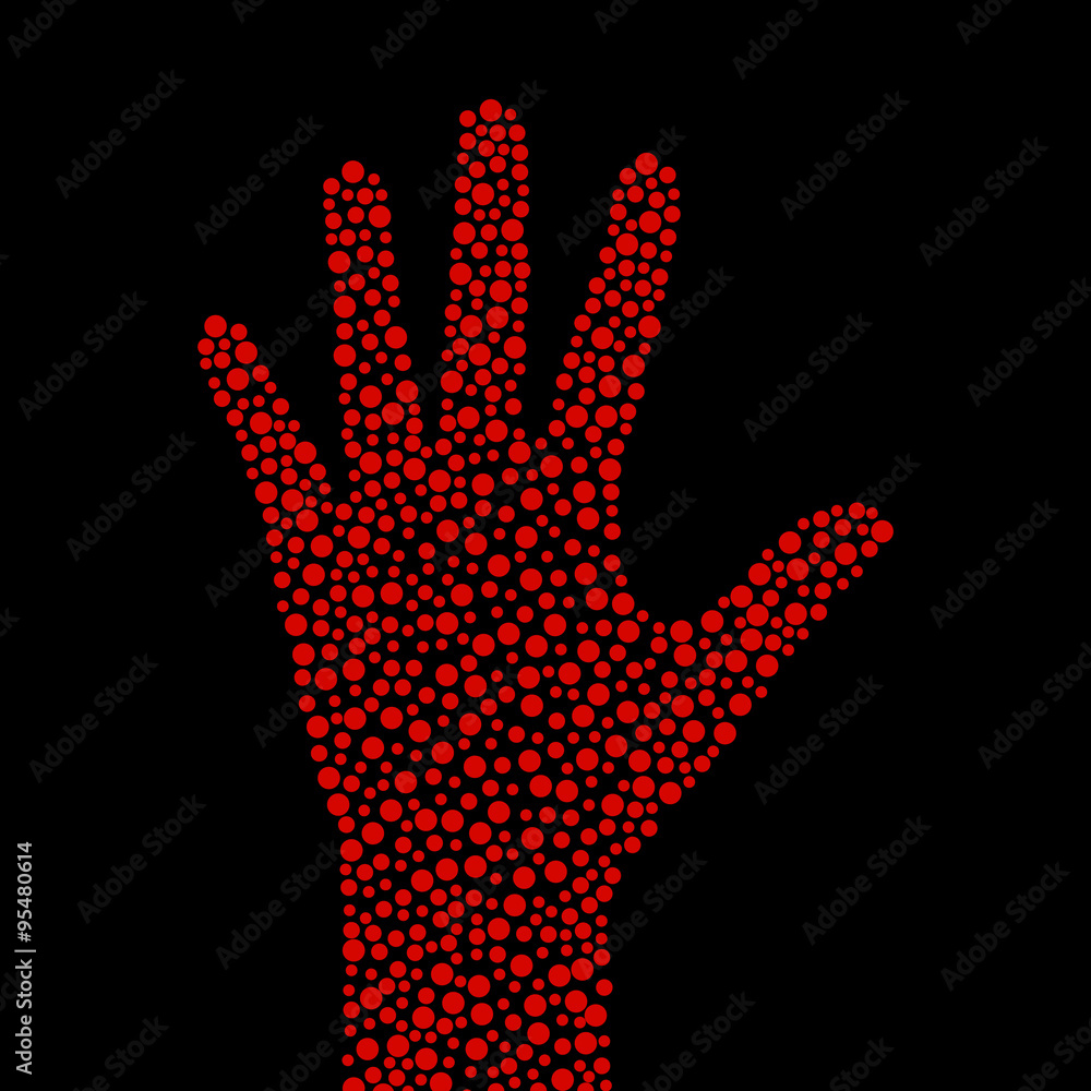 Obraz premium Abstract hand. Vector illustration. Eps 10