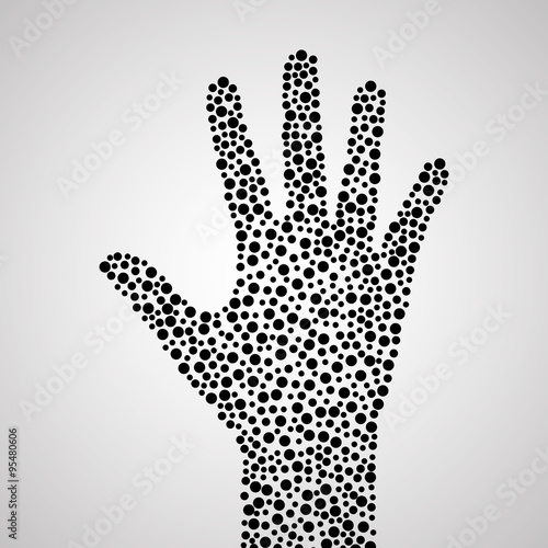 Abstract hand. Vector illustration. Eps 10