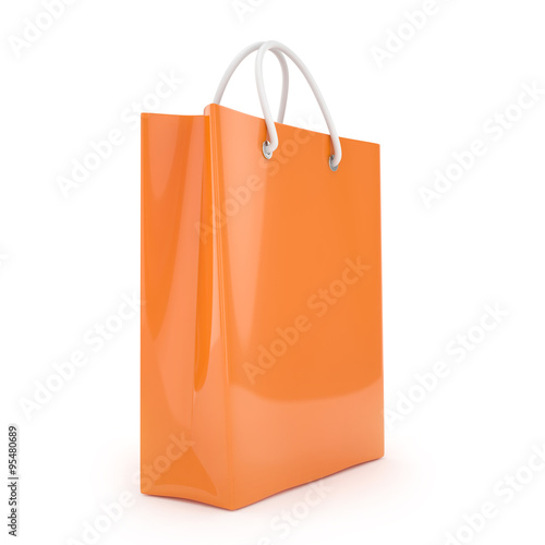 Paper Shopping Bag isolated on white background