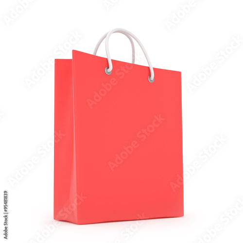 Paper Shopping Bag isolated on white background