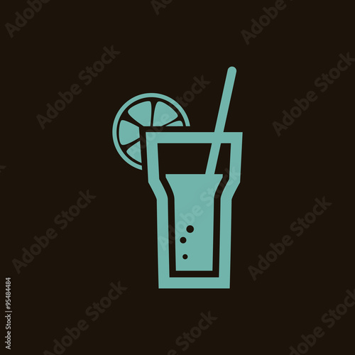 Glass of liquid icon