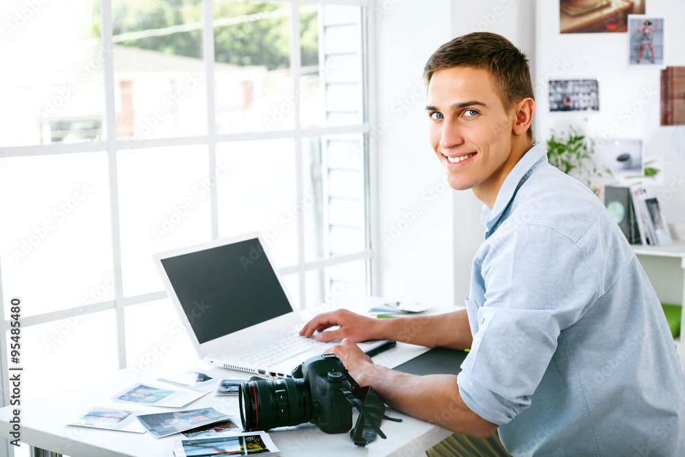 Concept for professional photographer in office Concept for professional photographer in office