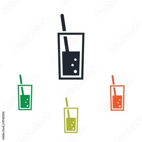 Glass of soda icon