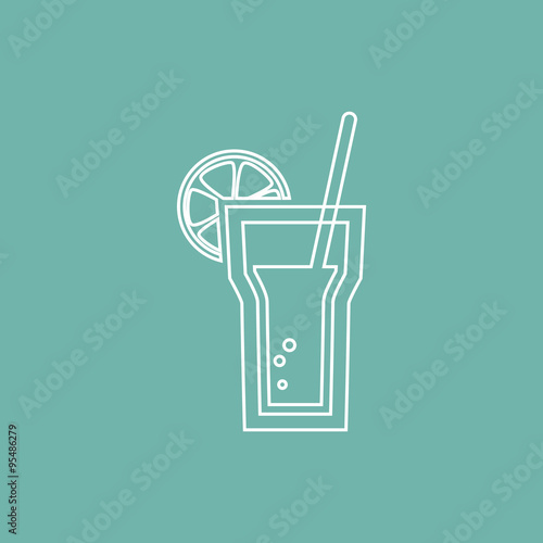 Glass of liquid icon
