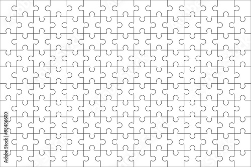 Jigsaw puzzle blank template 150 pieces