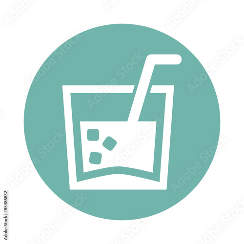 Glass of soda icon