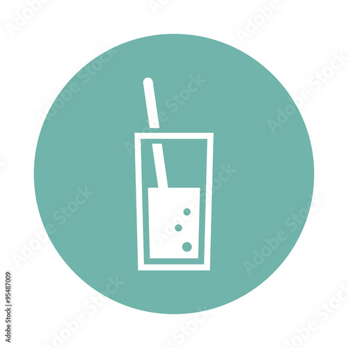 Glass of soda icon