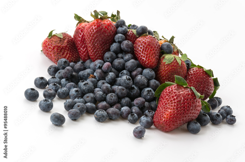 blueberry and strawberry blueberry and strawberry