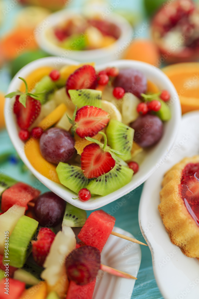 Fruit salad - diet, healthy breakfast Fruit salad - diet, healthy breakfast