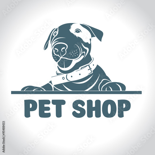 Dog, vector logo, pet products 1