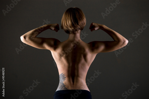 Athletic woman back