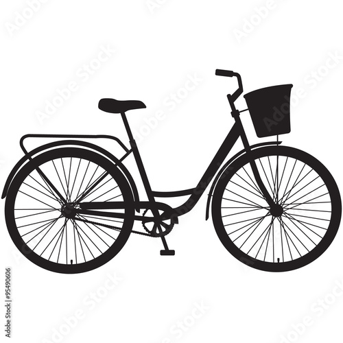 silhouette of a bike on a white background
