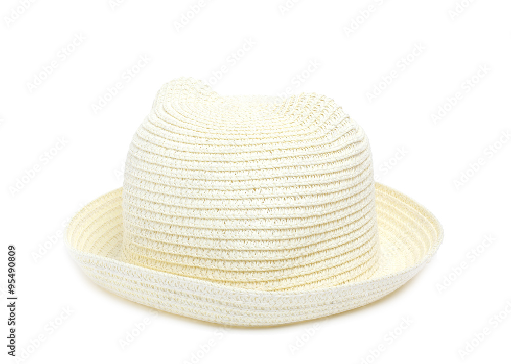 hat summer girls isolated white background hat summer girls isolated white background