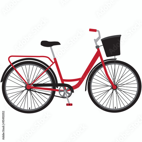 Image bicycle on a white background. flat design