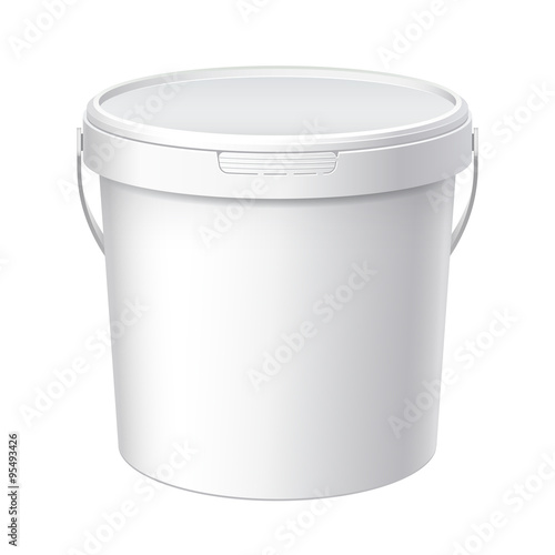 White blank plastic container