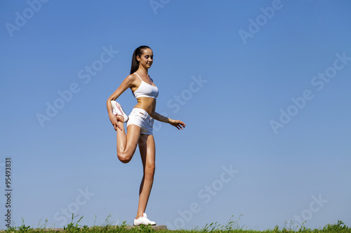 Girl doing exercises