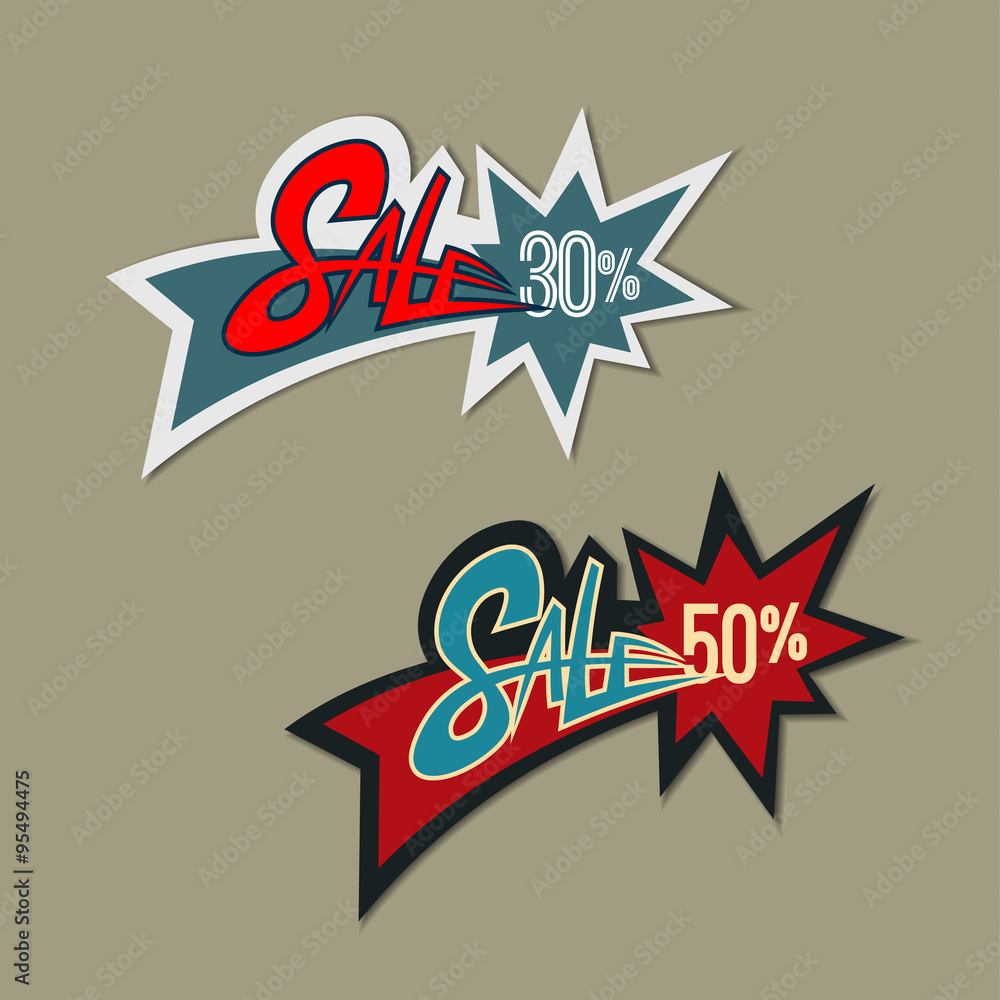 Sale typography background. Vector Sale labels outlined in flat retro style with shadows, paper cutout. Sale typography background. Vector Sale labels outlined in flat retro style with shadows, paper cutout.