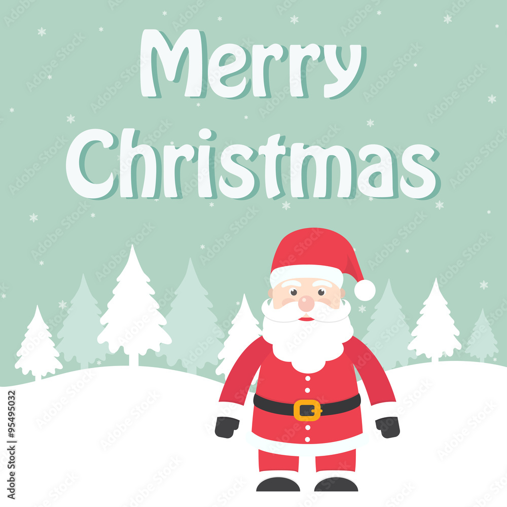 winter card with santa claus winter card with santa claus