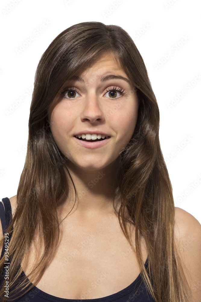 beautiful teenage girl surprised portrait beautiful teenage girl surprised portrait