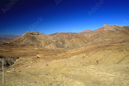 Landscape around Yulung La-mountain pass. Lhatse county-Tibet. 1792 photo