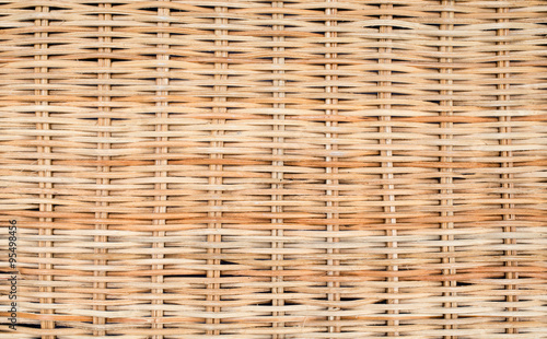 Close up of wicker basket texture