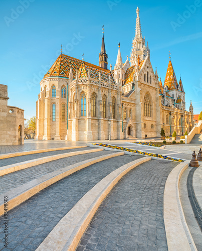 Photography Matthias church in Buda Castle district, Budapest, Hungary