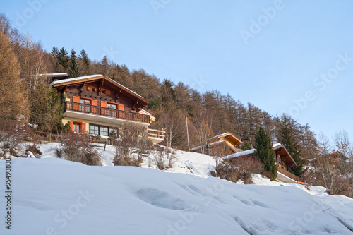 Chalet in the mountains photo