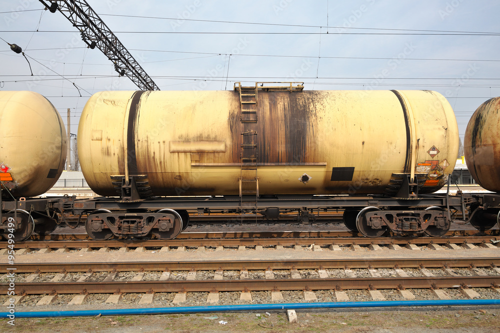 Naklejka premium Oil train transportation