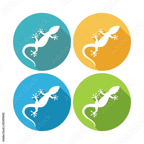 Wallpaper Mural Lizard With Shadow Icon Vector Torontodigital.ca