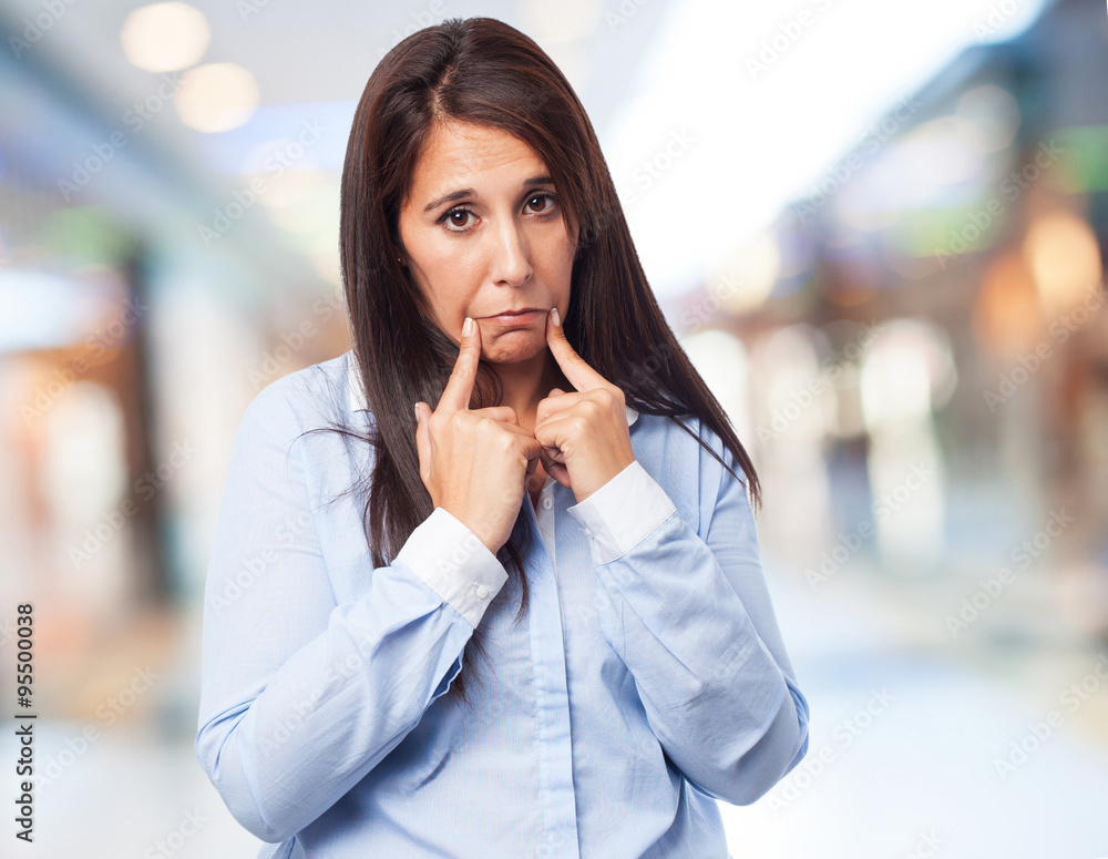 woman doing a sad gesture woman doing a sad gesture