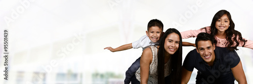Happy Young Family
