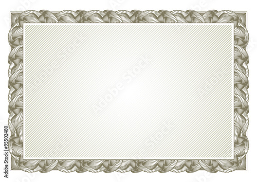 Certificate. Award background. Gift voucher. Template diplomas currency Vector illustration