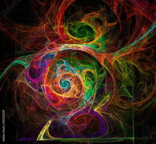 Abstract fractal colorful background