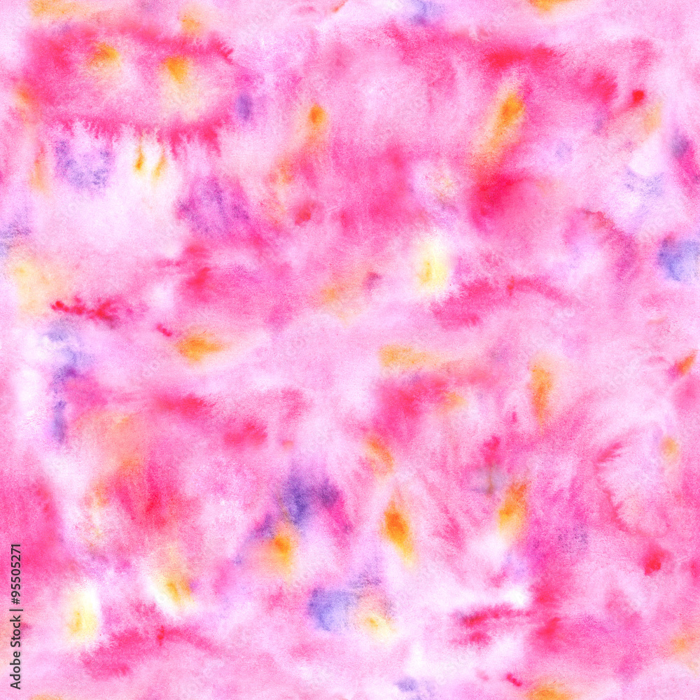 Watercolor abstract pink background. Seamless texture for design.
