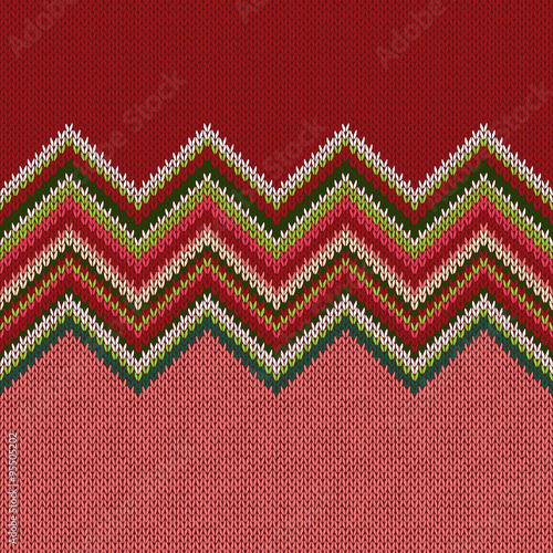 Seamless Christmas geometric knitted pattern