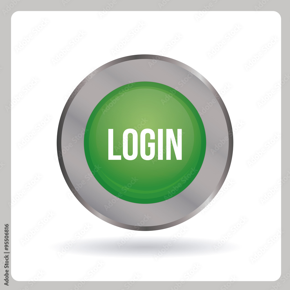Online button illustration over white color background Online button illustration over white color background