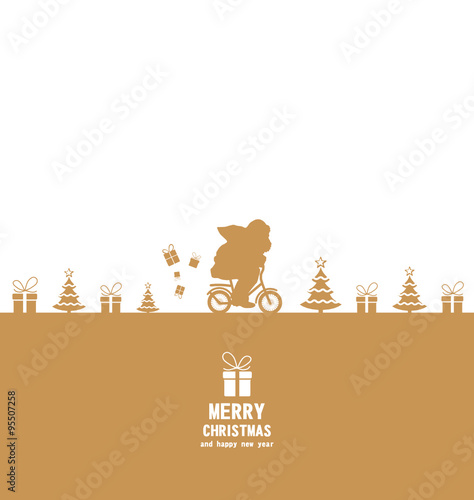 Weihnachtsmann auf Moped