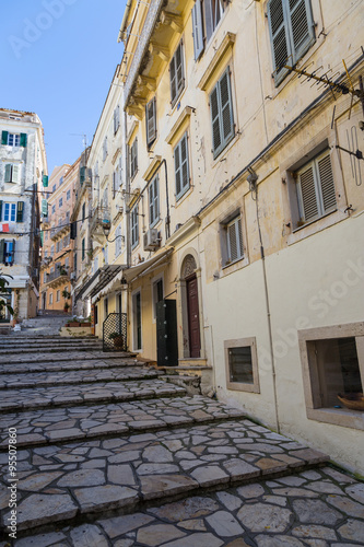 Fototapeta Naklejka Na Ścianę i Meble -  Streets of Corfu city, Greece