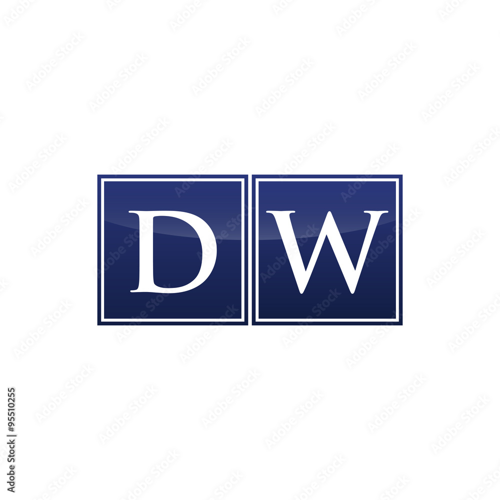 Letter Initial Logo DW Letter Initial Logo DW